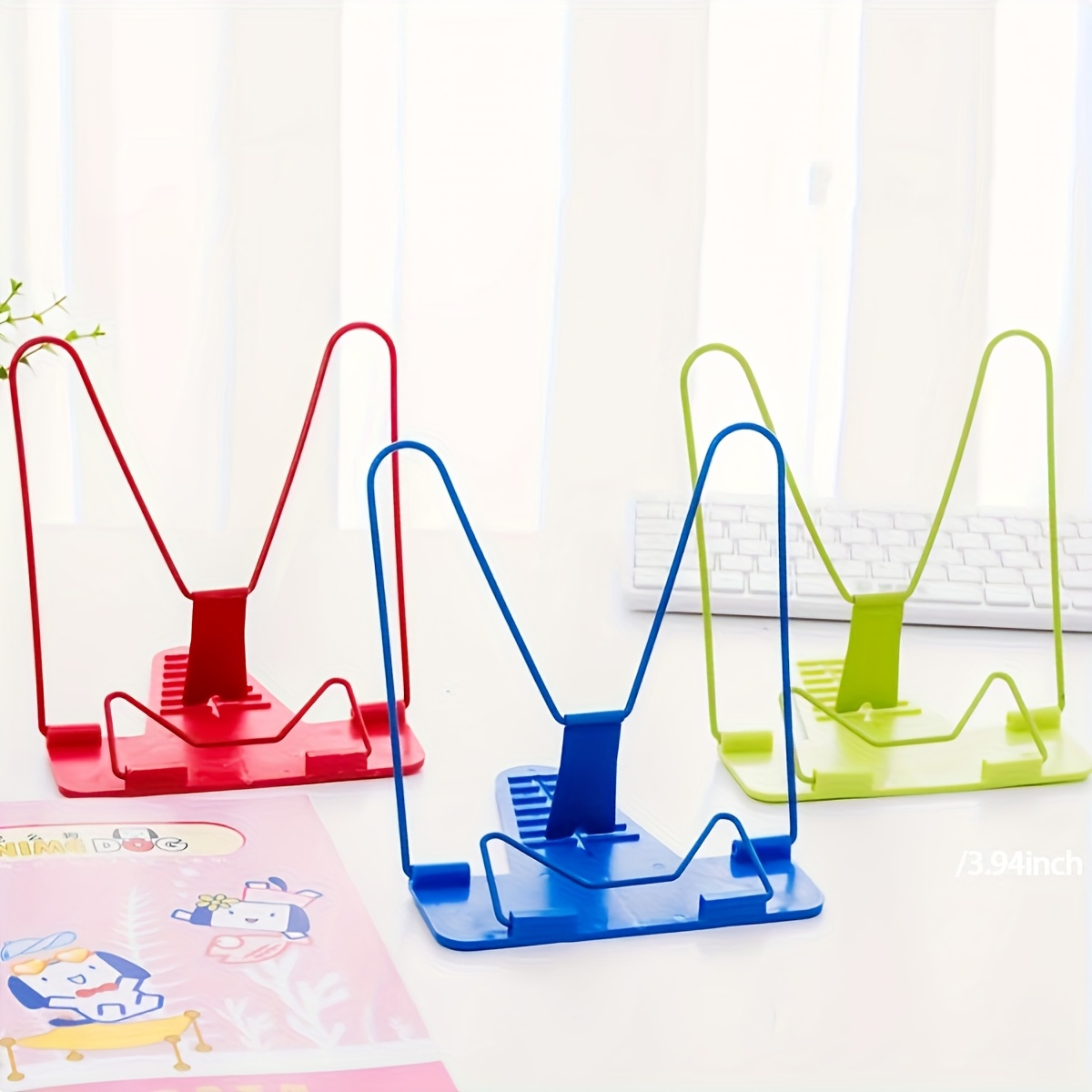 Document Holder Stand - Penyangga Buku Desktop Lipat, Penyangga Baca