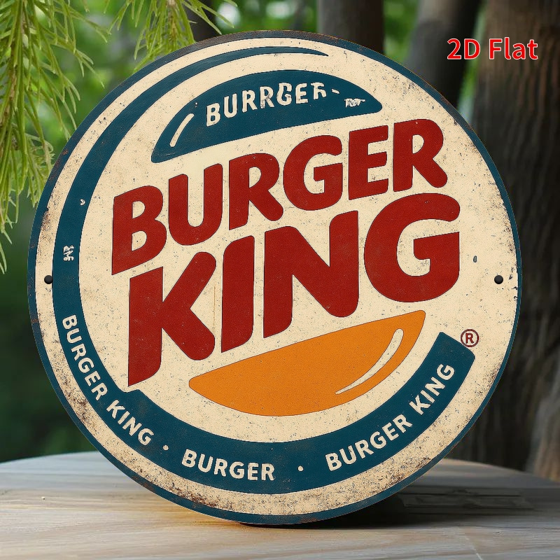 Home Office Logo - Logo kayu retro Burger King -