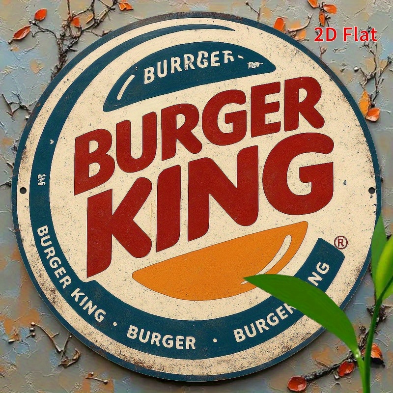 Logo kayu retro Burger King -  - Home Office Logo ulasan dan harga