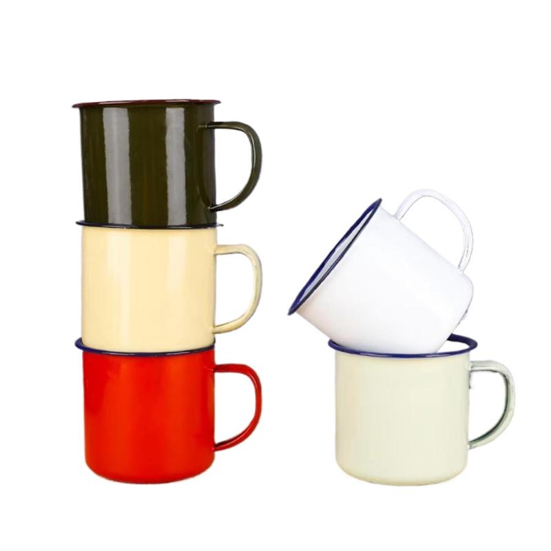 【M】Gelas Minum Enamel Berbagai - Home Office Logo ulasan dan harga