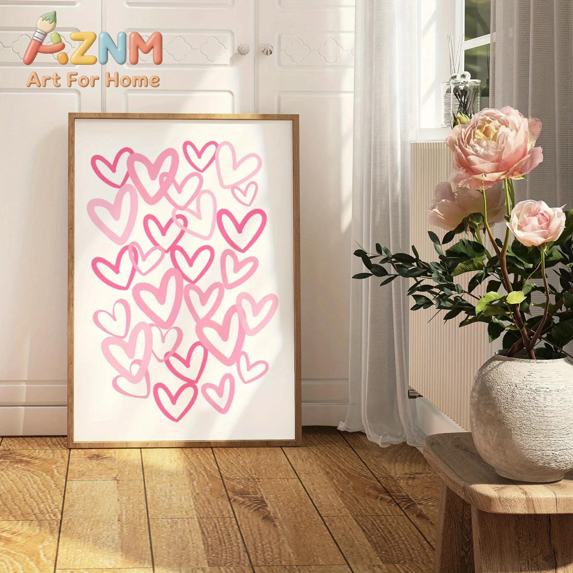 Lukisan Kanvas dengan Motif Ha - Home Office Room Inspiration ulasan dan harga