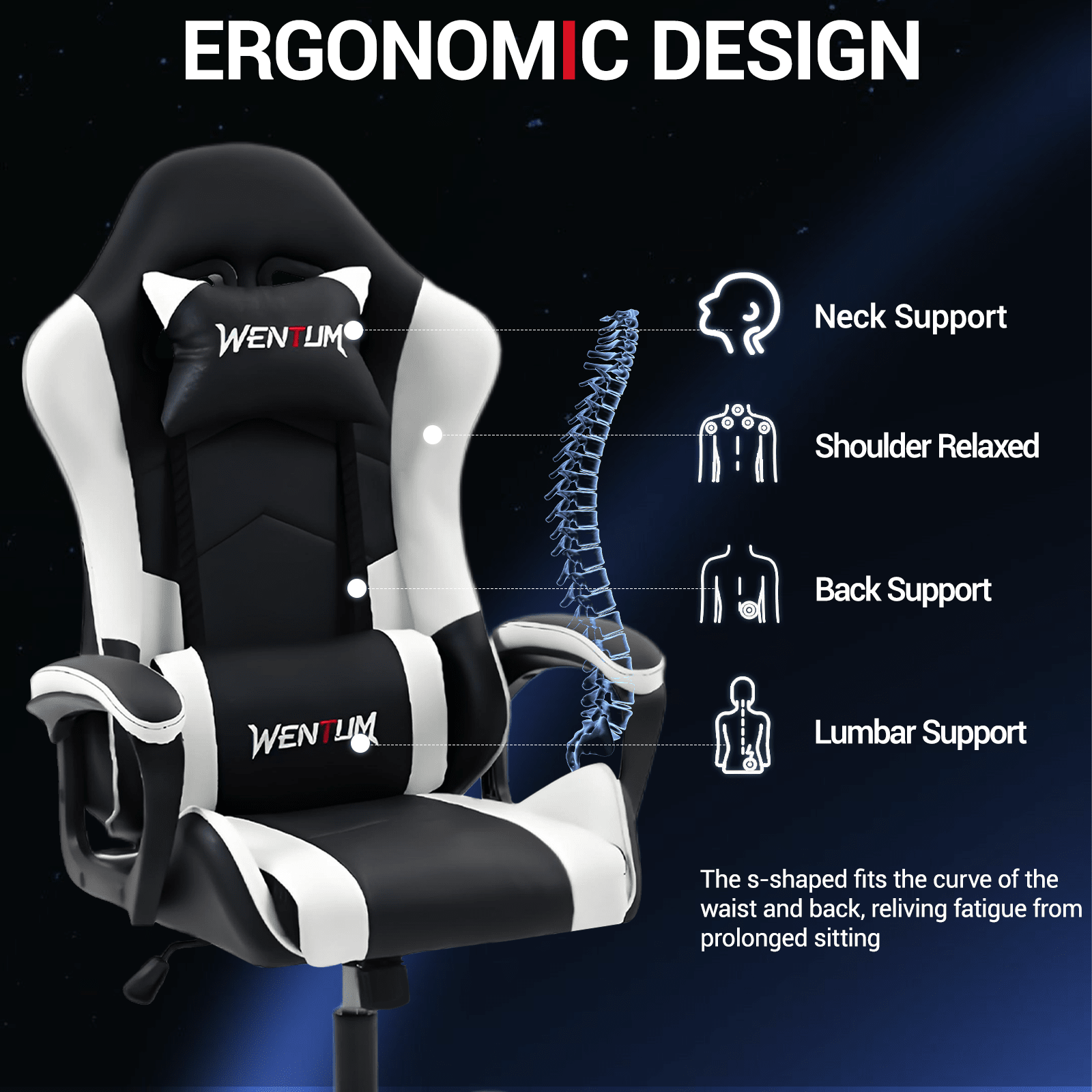 Kursi Gaming Ergonomis, Kursi  - Ergonomic Office Chair ulasan dan harga